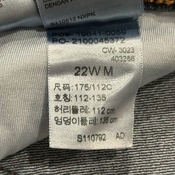 NWT Levi's 314 Shaping Straight Jeans Zealous Blue Dark Wash 22W - Picture 11 of 11